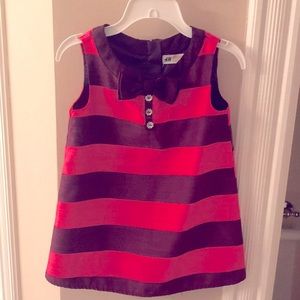 H&M 1.5-2year Purple and pink striped dress